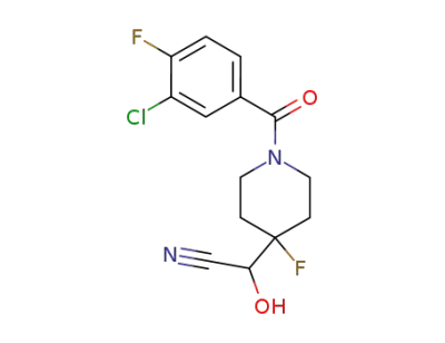 2-[1-[(3-chloro-4-fluorophenyl)carbonyl]-4-fluoropiperidin-4-yl]-2-hydroxyacetonitrile